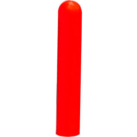Smooth Bollard Post Sleeve, 10" HDPE Dome Top, Red