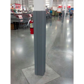 Gray Square Column Wrap, HDPE, 11"L x 11"W x 60"H