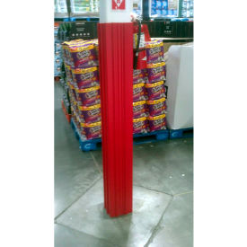 Square Column Wrap, HDPE, Red, 11"L x 11"W x 60"H