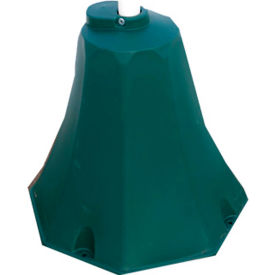 Octagon Sign Base with 98"H Post, Green, 8"W x 20"H Base