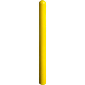 Smooth Bollard Post Sleeve, 3-1/2" HDPE Dome Top, Yellow