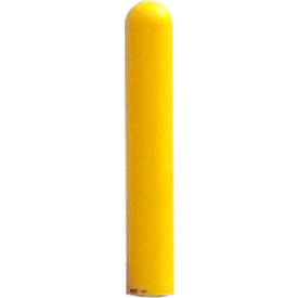 Smooth Bollard Post Sleeve, 5" HDPE Dome Top, Yellow