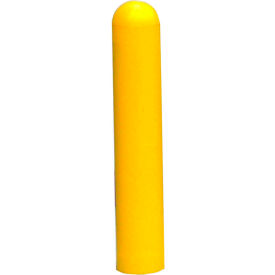 Smooth Bollard Post Sleeve, 10" HDPE Dome Top, Yellow
