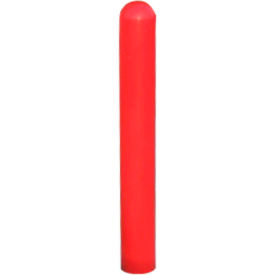Smooth Bollard Post Sleeve, 5" HDPE Dome Top, Red