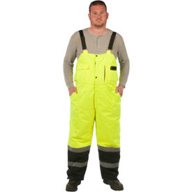 Hi-Vis Lined Bib Overall, Class E, 5XL, Yellow
