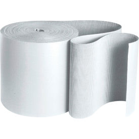 Singleface Corrugated Roll, B Flute, 48"W x 250L, White, 1 Roll