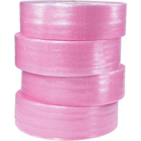 Non Perf. Anti Static Bubble Roll, 12"W x 750'L x 3/16" Bubble, Pink, 4/Pack