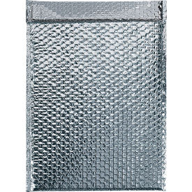 Cool Shield Thermal Bubble Mailers, 11"W x 15"L, Silver, Pack of 50