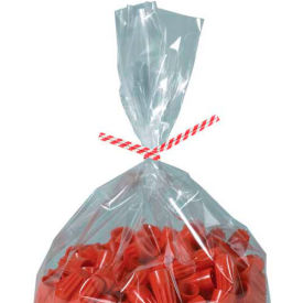 Paper Twist Ties, 6"L x 5/32"W, Red Candy Stripe, 2000/Pack