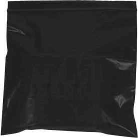 Reclosable Poly Bags, 3"W x 3"L, 2 Mil, Black
