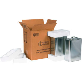 Two 1 Gal. F Style Haz Mat Shipper Kit, 11-3/8"L x 8-3/16"W x 12-3/8"H
