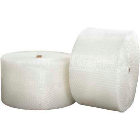 HD Non Perforated Bubble Roll, 24"W x 250'L x 1/2" Bubble, Clear, 2/Pk