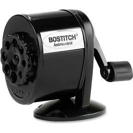 Manual Pencil Sharpener, 8-Hole, 2-1/2"x5-1/2"x4-1/4", Black