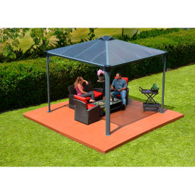 Palermo HG9150 3000 Gazebo 10'L x 10'W Gray/Bronze
