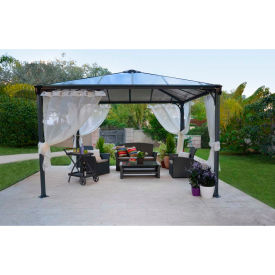 Palermo HG9152 3600 Gazebo 12'L x 12'W Gray/Bronze