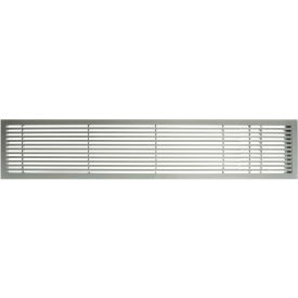 6" x 36" Solid Aluminum Fixed Bar Supply/Return Air Vent Grille, Brushed Satin w/Right Door
