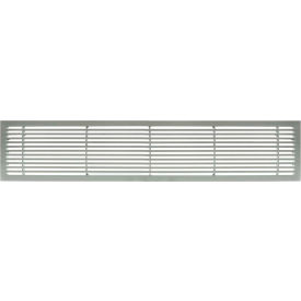 6" x 36" Solid Alum Fixed Bar Supply/Return Air Vent Grille, Brushed Satin