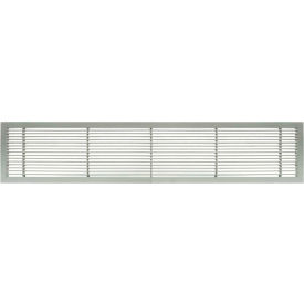6" x 12" Solid Aluminum Fixed Bar Supply/Return Air Vent Grille, Brushed Satin