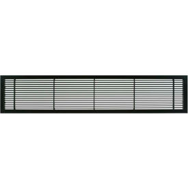 2-1/4" x 8" Solid Aluminum Fixed Bar Supply/Return Air Vent Grille, Black-Matte