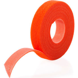 One-Wrap Hook & Loop Tape Fasteners Orange 1/2" x 75'