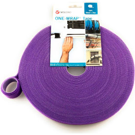 One-Wrap Hook & Loop Tape Fasteners Purple 1/2" x 75'