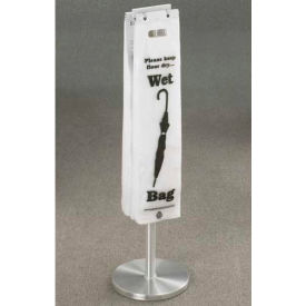 Floor Standing Wet Umbrella Bag Holder, Satin Aluminum