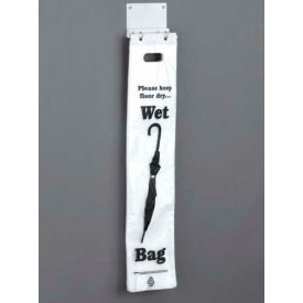 Wall Mount Wet Umbrella Bag Holder, Satin Aluminum