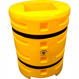 Column Sentry Column Protector, 16"x 16" Square Opening, 33" O.D. x 42"H, Yellow