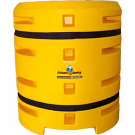Column Protector, 18"x 18" Square Opening, 38" O.D. x 42"H, Yellow