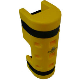 Rack Protector with Cutout, 4" x 3" Opening, 18"H, Yellow