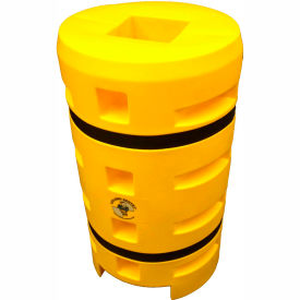 Column Protector, 8"x 8" Square Opening, 24" O.D. x 42"H, Yellow