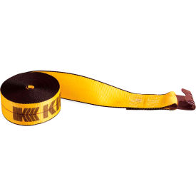 Cargo Control Winch Strap with Flat Hook - 27' x 4" Gold