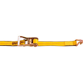 Cargo Control Ratchet Strap with Wire Hook - 30' x 2" Gold