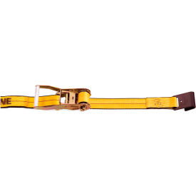 Ratchet Strap with Flat Hook - 27' x 2" Gold