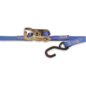 Ratchet Strap with Spring Loaded Fitting - 15' x 1" Blue