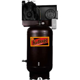 5 HP Two-Stage Air Compressor, 80 Gallon, Vertical, 175 PSI, 21.6 CFM, 1-Phase, 208-230V