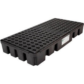 Black Diamond 2 Drum Spillpallet with No Drain - Low Profile - 1000 Lb. Cap.
