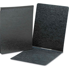 End Opening Pressboard Report Cover, Prong Fastener, Letter, Black