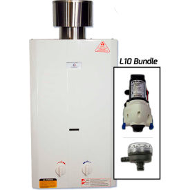 Portable Outdoor Tankless Water Heater W/ 12V Pump & Strainer - 2.65 GPM