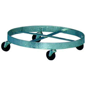 Drum Dolly 24" Diameter 4 Casters, Galvanized Steel