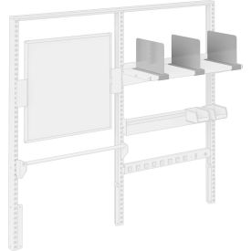 Slide On Small Shelf Divider, 11-3/4"W, Gray