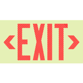Exit - Red Redlective Frameless