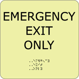 Glow Braille - Emergency Exit Only