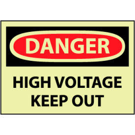 Glow Danger Rigid Plastic - High Voltage Keep Out
