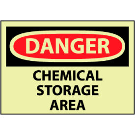 Glow Danger Rigid Plastic - Chemical Storage Area