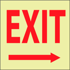 Glow Sign Rigid Plastic - Exit(Right Arrow)