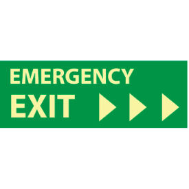 Glow Sign Rigid Plastic - Emergency Exit (Right Arrow)