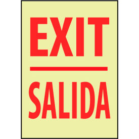 Glow Sign Rigid Plastic - Exit/Salida Bilingual