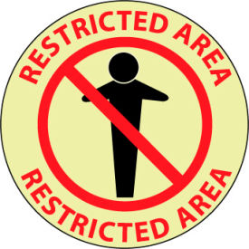 Glow Floor Sign - Restricted Area