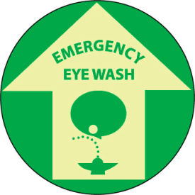 Glow Floor Sign - Emergency Eye Wash